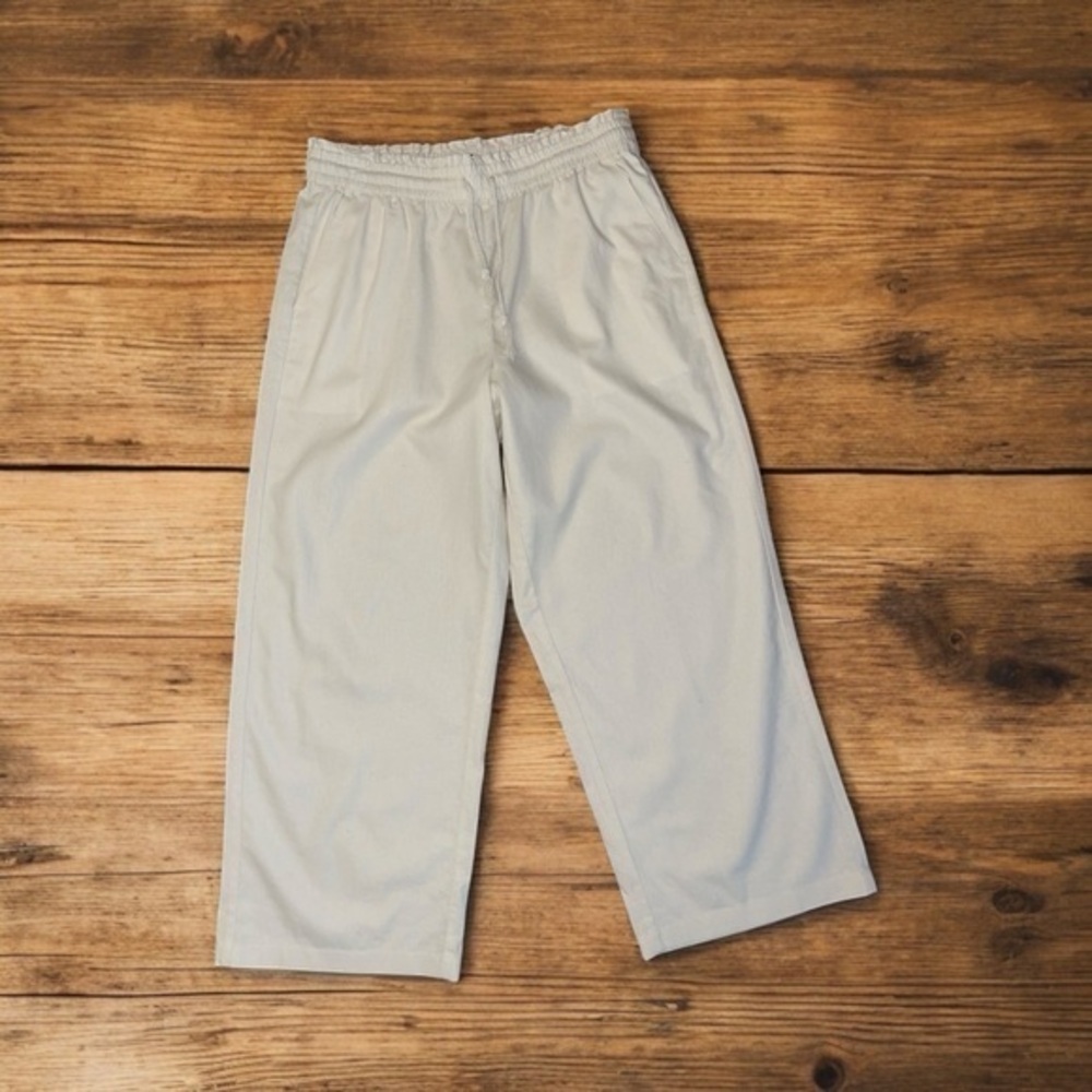 J. Crew Tan Linen & Cotton Blend Casual Bottoms with Relaxed Fit